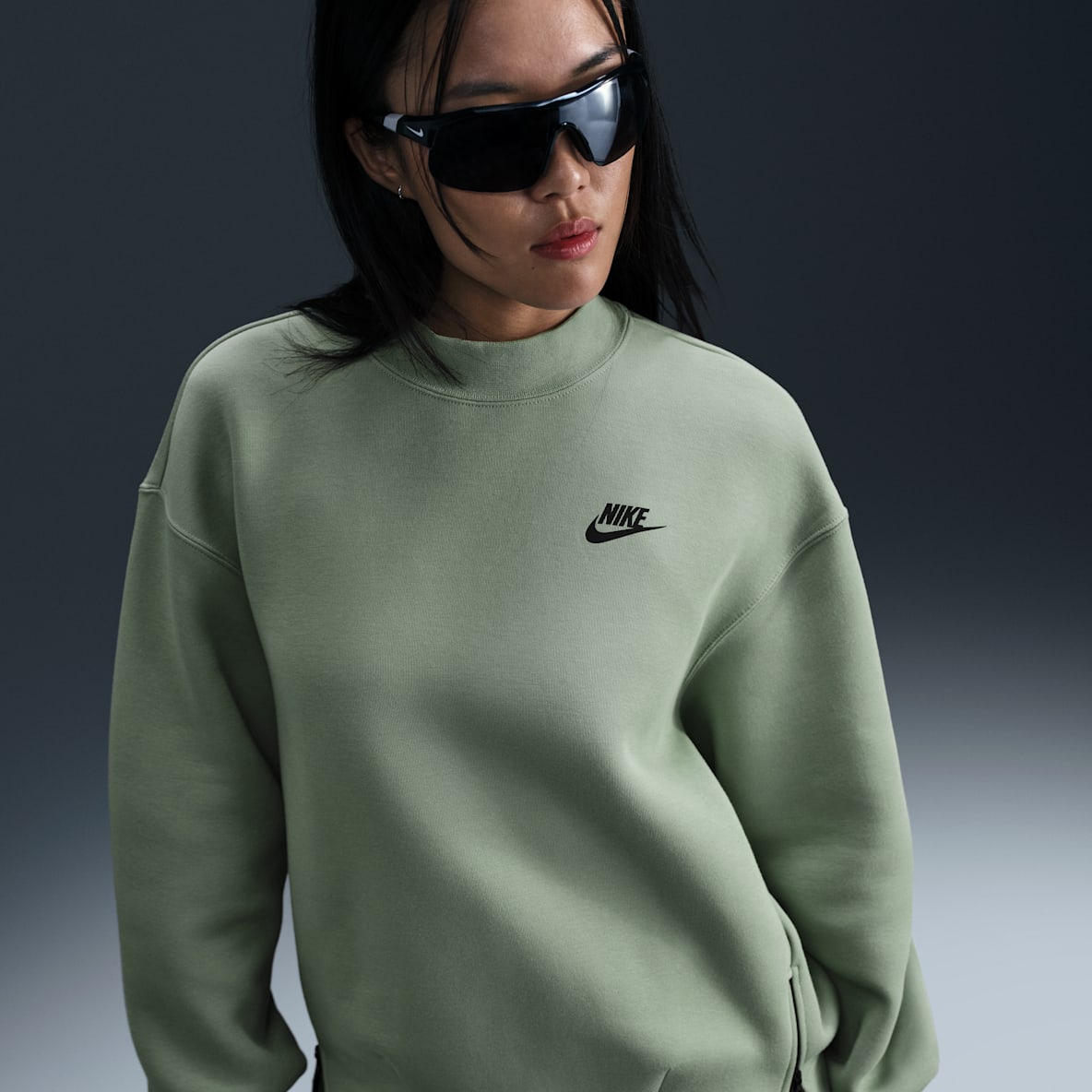 Nike フリース スウェットセット グリーン NIKE公式】 グリーン テック